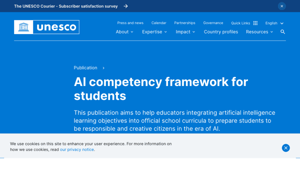 UNESCO AI competency framework for students